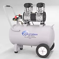 Industrial Air Compressor With Dual Cylinder And Portable Wheels By California Tools