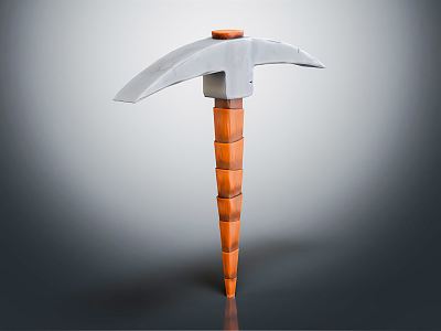 Modern cross draft pickaxe 3d model