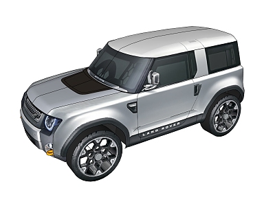 White Land Rover Off-Road model