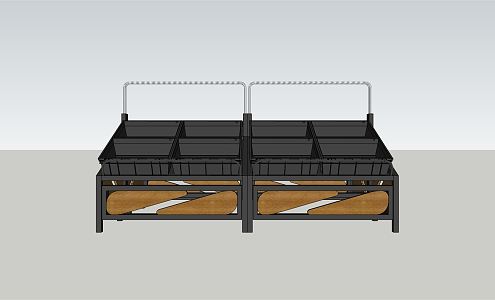 Modern Shelf Supermarket Vegetable Rack Vegetable Rack 3d model