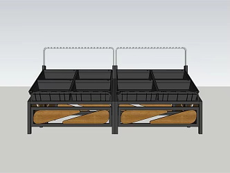 Modern Shelf Supermarket Vegetable Rack Vegetable Rack 3d model
