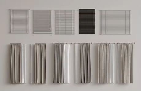Modern Curtain Window Screen Venetian Curtain Roman Curtain Cloth Curtain Honeycomb Curtain 3d model