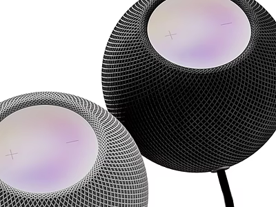 Modern Spherical Audio Speakers With Mesh Design And LED Light Illumination Features 3d model