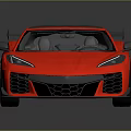 Red Sports Car With Sleek Design Black Wheels And Rear Spoiler