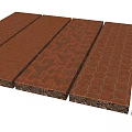 Garden Decor Red Brick Paving With Different Patterns For Landscaping Design 3d model