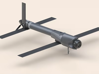 Aerial Weapon With Wing Structure And Camera 3d model