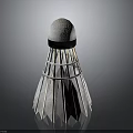 White Feather Badminton Shuttlecock with Black Band and Cork Head for Daily Life Use