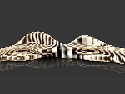 Modern Outdoor Chair With Stylish Wave Design Perfect For Garden And Patio Areas 3d model