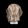 Game and Movie Character 3D Head Model with Brown Curly Hair and Realistic Design