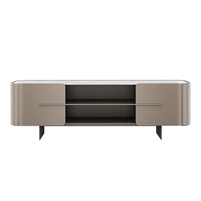 Modern TV Stand with Drawers Open Shelf and Sleek Design for Living Room 3d model