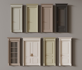 Jane ou single door double door 3d model