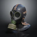 Durable Firefighting Gas Mask with Protective Glass Lenses and Adjustable Straps