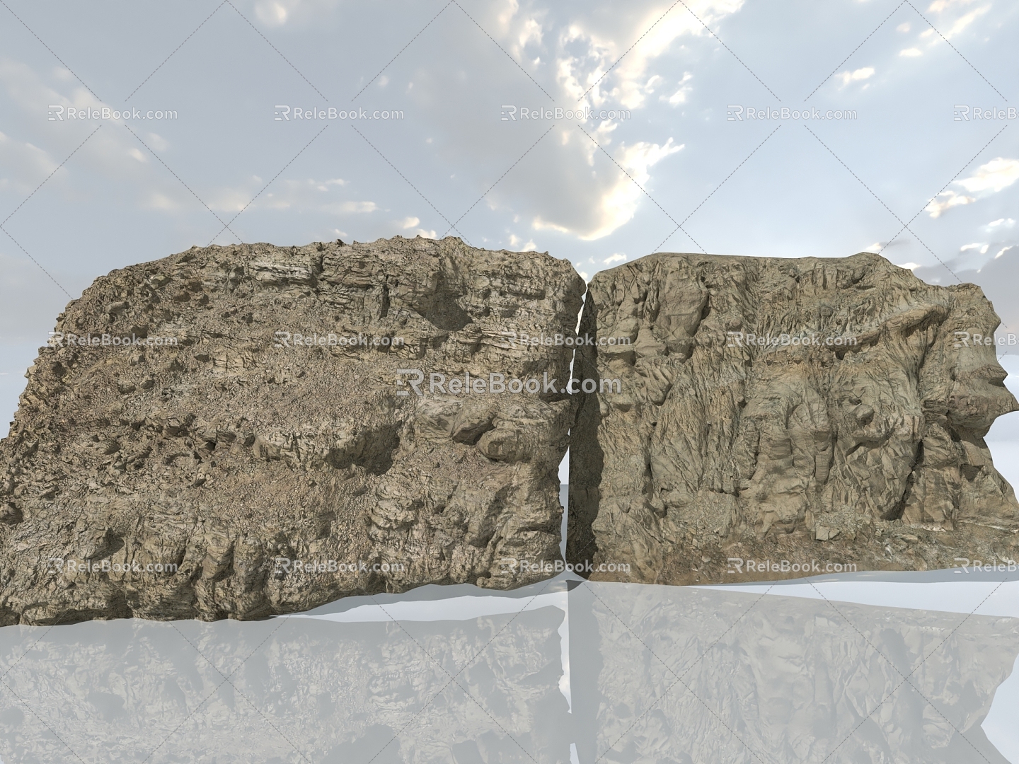 Mountain sandstone cliff sand stone cliff rock wall weathered mountain rock stone karst shaped mountain wall 3d model