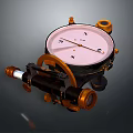 Vintage Precision Optical Measuring Instrument With Circular Dial Telescope And Brass Fittings