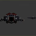 Armored Warrior Character With Red Cape And Large Battle Axe Design