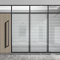 Modern swing door single door 3d model