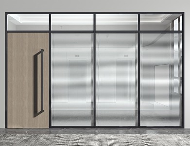 Modern swing door single door 3d model