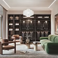 Luxurious Walk in Closet Interior Design With Hanging Garments Cabinets And Elegant Lighting