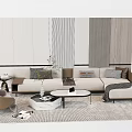 Elegant Modern Sofa Coffee Table Set With Marble Top Throw Pillows And Area Rug 3d model