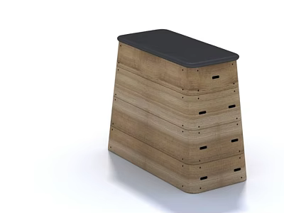 Wooden Sports Equipment With Black Top Surface And Multi Layer Design For Training 3d model