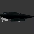 Sleek Military Stealth Aircraft With Flying Wing Design And Dark Coloring