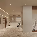 Modern Warm Minimalist Clothing Store Interior With Stylish Mannequins And Exquisite Garment Display Space