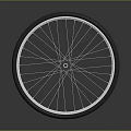 Bicycle Tire Design With Spokes And Hub Featuring Reflection On Black Background