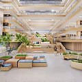 modern library 3d model