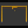 Yellow Industrial Gantry Crane Equipment with Frame Beam and Hook