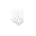 Modern Silver Disc Chandeliers With Conical Base Hanging In Cluster