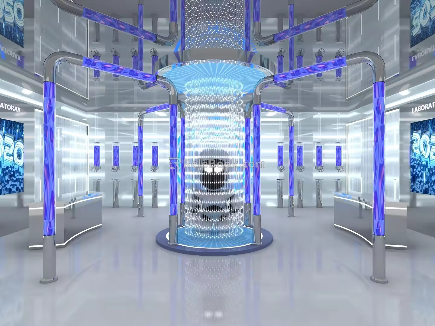 Science and Technology Future Robot Exhibition Hall Display Space Exhibition Hall Meichen Display Pipeline 3d model