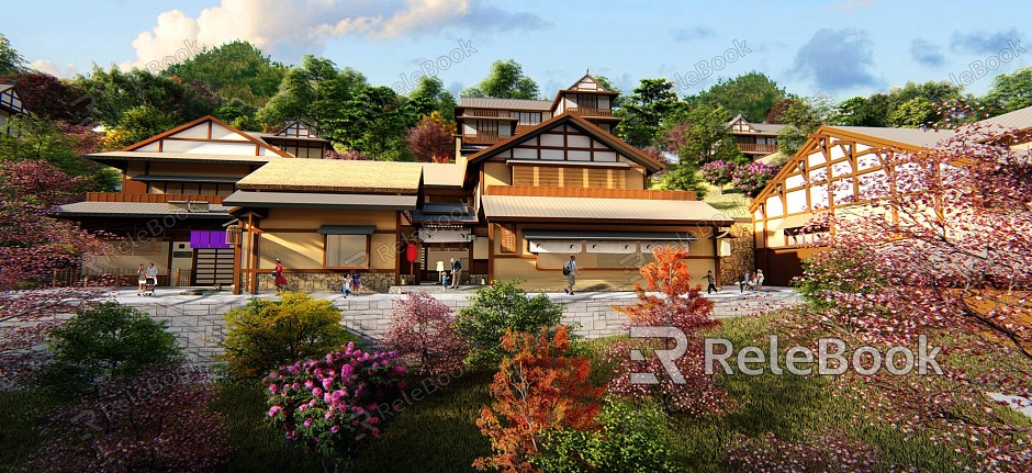 Style Homestay Mountain Building Complex Lingshan Town model