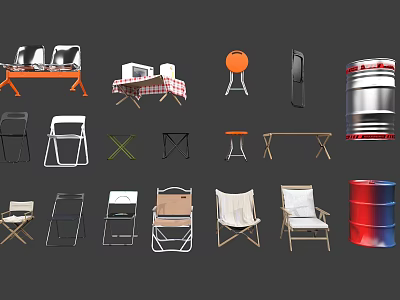 Various Design Outdoor Leisure Chairs For Garden And Patio Seating Use 3d model