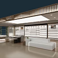 Sophia Elegant Retail Store Interior With Display Shelves Sofas And Modern Tables