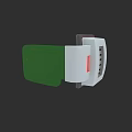 Modern Electronic Device With Green Panel White Body And Red Indicator Light