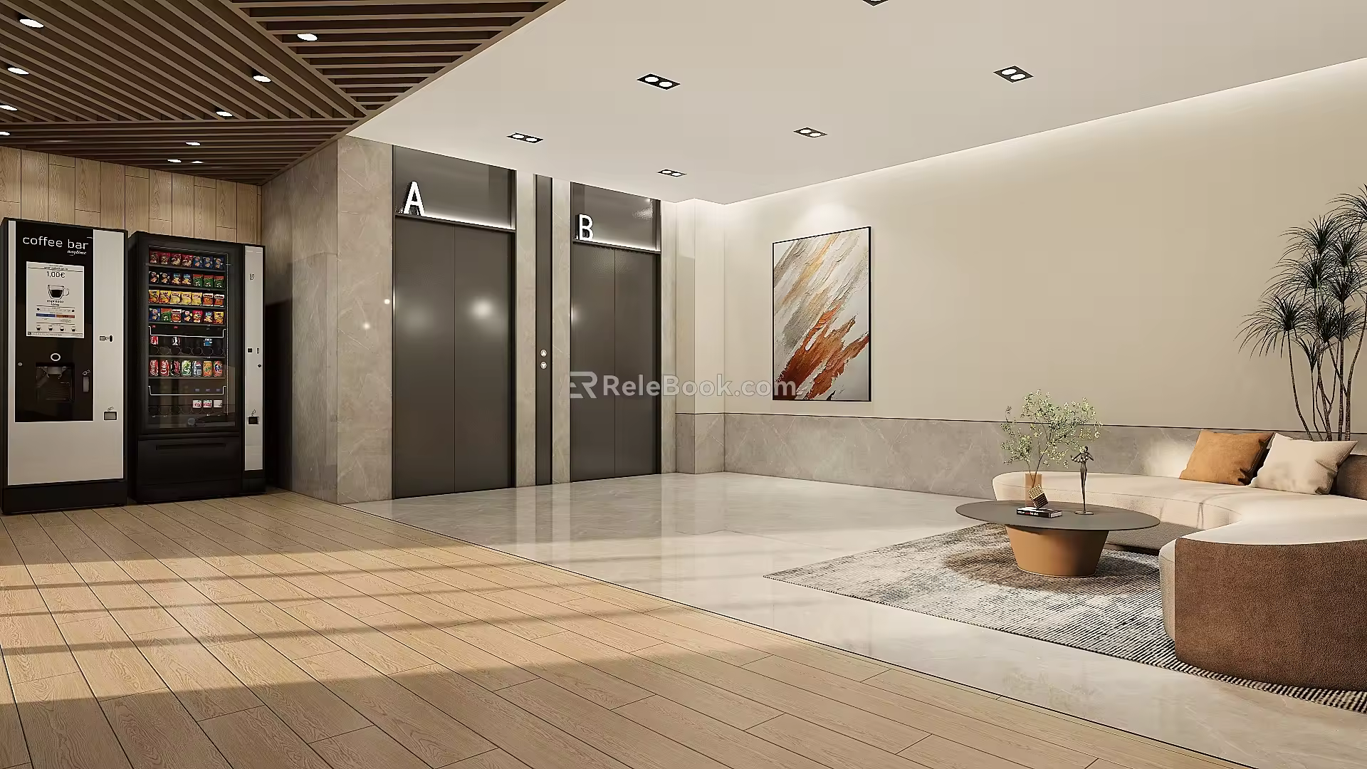 Elevator Lobby Modern Elevator Hall Apartment 3d model