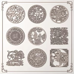 new chinese style carved 3d model