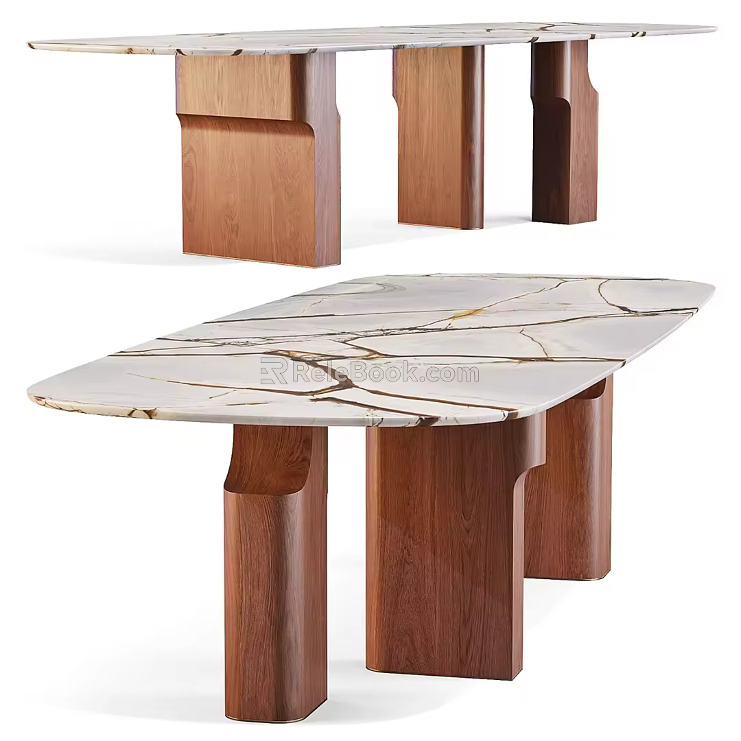 Modern Poliform dining table 3d model