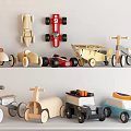 Various Electric Toys Including Racing Cars Airplanes Tricycles and Wooden Cars