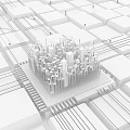 Advanced Semiconductor Chip Integrated Circuit With Detailed Microscopic Structure Design