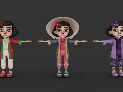 Low Poly Girls Cartoon Girls Anime Girls Games Girls Games Characters Anime Characters Game Characters 3d model