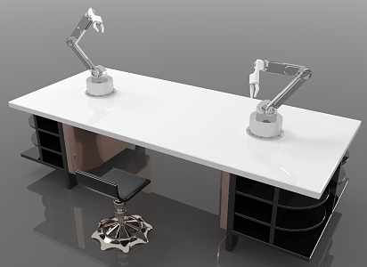 Modern experiment table mechanical arm experiment table 3d model