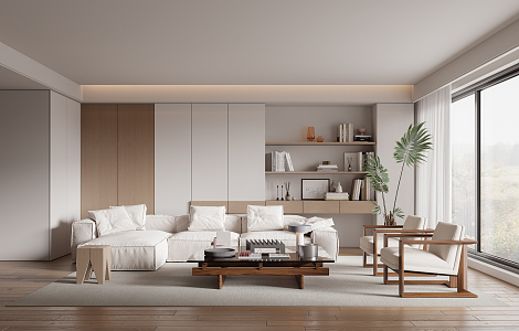 modern living room 3d model