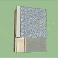 Building Wall Structure With Layered Construction Decorative Panel Insulation And Base Layers