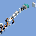 Industrial Plant Featuring Diverse Manufacturing Machinery Robotic Arms and Production Tools