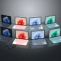 Colorful Laptops With Flower Screen Patterns And Multiple Body Colors In Product