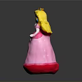Cute Princess Doll With Pink Long Dress Golden Crown And Blue Eyes