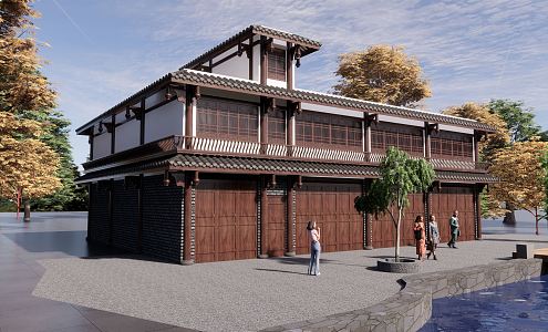 Chinese ancient building 3d model