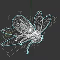 Insect Shaped Decorative Light With Golden Body White Bulb And Wings