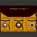 Open Red Box of Swiss Cafe Chocolates Arranged Neatly with Golden Lining and Cream Topping